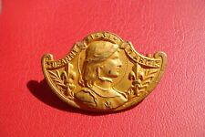 JEANNE D'ARC /JOAN OF ARC TITRE ROYAL RARE ANTIQUE FRENCH RELIGIOUS MEDAL BROOCH picture