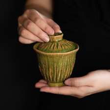 Novelty Ceramic Gaiwan Lotus Tea Bowl with Lid Tea Makers 140ml picture
