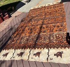 Huge 1986 Vintage Tapa Bark Cloth Tonga Polynesian 152x76 Beautiful Color RARE picture