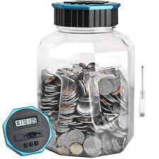 X-Large Piggy Bank for Adults Kids,Vcertcpl Digital Counting Coin Bank with 2.4L picture