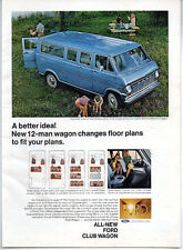 1968 Vintage Ad Ford Club Wagon Full Size Van A Better Idea picture