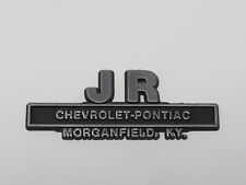 Vintage JR Chevrolet Pontiac KY Car Dealership Plastic Nameplate Emblem Badge picture