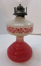 Antique P A Rare Waterbury Coral Red Frosted Glass 11