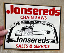 Vintage Jonsereds Chainsaws Jonsereds Sales & Service Store Decal Sign 16