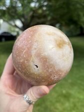Pink Amethyst Sphere - Vibrant Pink, Orange And Cream Lots Of Sparkle 1 lb 15oz picture