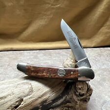 Vintage QUEEN CUTLERY  KNIFE #41 Copperhead- Unusual Non Liner Lock -Zebra Wood picture