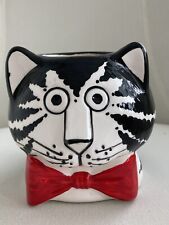 Vintage 70’s KLIBAN Cat Head Red Bowtie Figural Mug by Sigma The Tastesetter EUC picture