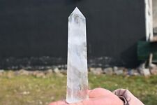 810g Natural clear quartz Obelisk Quartz Crystal Point Wand healing gem WA589 picture