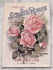 1990s Vintage Scott’s Roses Robert Scott & Son Philadelphia Refrigerator Magnet picture