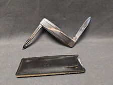 VINTAGE SILVER TONE ROSTFREI FES GERMANY POCKET KNIFE WITH File picture