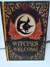 🎃 WITCHES WELCOME FAUX BOOK STORAGE CASE HIDDEN COMPARTMENT/KEY $7.00 picture