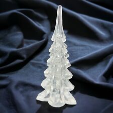Vintage 1980s Clear Tall Large Christmas Tree Figurine Paperweight Glass Crystal picture