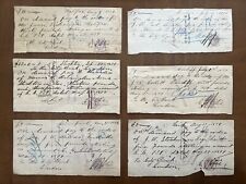 Lot Of 6 Antique 1879 Sterling Pay To The Order Of Receipts - Bank Of London picture