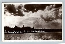 RPPC Houghton Lake Heights MI-Michigan, Sunset, Real Photo c1958 Postcard picture