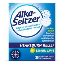 Alka Seltzer Effervescent Antacid Heartburn Upset Stomach Relief Lemon 36 ct picture