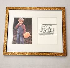 11X14 Gold Picture Frame White Mat for 2- 5X7  Photos in Antique Gold picture