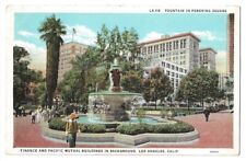 Los Angeles California c1925 fountain, Pershing Square, Pacific Mutual Building picture