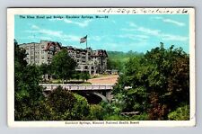 Excelsior Springs MO-Missouri, The Elms Hotel & Bridge, c1928 Vintage Postcard picture