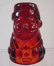 Viking Ruby Red Glass Santa Claus Fairy Lamp - Glows - TOP ONLY NO BASE picture