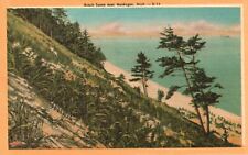 Muskegon MI-Michigan, Beach Scene Attraction, Vintage Postcard picture