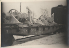 PRR Pennsylvania Railroad Windlass Flat Bed Car Vintage Photo Getchell's Foundry picture