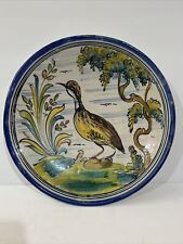 P. Arzobispo Spain Toledo Pottery Handmade, Painted Duck Bird Wall Hanging Plate picture