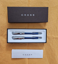 Cross Athens (ATO261-2) Ink Pen & Pencil Set Silver/Blue picture