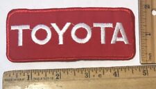 Vintage Toyota Logo Embroidered Iron On Patch Automotive Dealer Red White picture