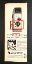 1956 Bell & Howell Print Ad Life Mag 13in x5 in  Sun Dial Camera picture
