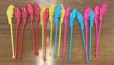 Vintage Lot Of 17 Drink Stirs Swizzle Sticks Hawaii Tropical Tiki Bar Theme picture