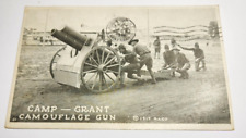 1917 Camp Grant Rockford Ill. Camouflage Gun WW1 Army RPPC Artillery Training picture