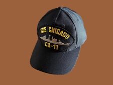 USS CHICAGO CG-11 U.S NAVY SHIP HAT OFFICIAL MILITARY BALL CAP U.S.A MADE picture