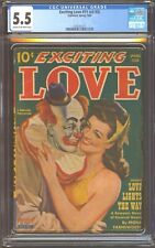 Exciting Love 1943 Spring, #11. CGC FN- 5.5. Clown cover.  Pulp picture