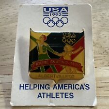 Figure Skating Pairs USA 1992 Winter Olympic Games pin badge Albertville France picture