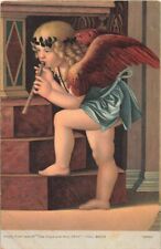 Postcard Art Angel Plays Flute Giovanni Bellini DB picture