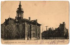 NEILLSVILLE, WI Clark County Court House (and Jail) Wisconsin UDB Postcard 1906 picture