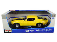 1971 Chevrolet Camaro Yellow with Black Stripes 1/18 Diecast Model Car picture