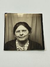 Photo Booth Vintage Photo Smiling Granny Woman Wire Rimmed Glasses Polka Dots picture