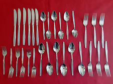 Ekco Eterna SORORITY Service for Six 30 pieces Forks Spoons Knives MCM Vtg Retro picture