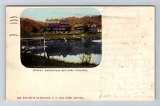 Boulder CO-Colorado, Boulder Sanitarium & Lake, Vintage c1907 Postcard picture