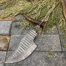 SHARD®™HAND FORGED Damascus Steel Hunting Rat tail BOWIE Blank Blade Knife picture