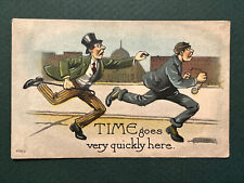 Antique Postcard Thief Steal Watch “Time Goes Quickly Here” Humor Comic 1915 picture