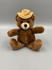 Vintage Del Monte Yumkin 8” Brown Teddy Bear Plush W/ Hat Dakin picture