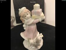 Vintage Porcelain Girl with Dog Presents Christmas Holiday Decor By George Good picture