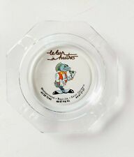 Vintage Le Bar à Huitres French Glass Ash Tray- Made in France Retro Paris picture