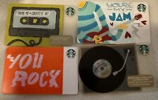 Lot Of 4 Starbucks Music Themed Gift Cards NEW picture