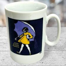 Vintage Morton Salt Coffee Cup Mug 8 Ounce Size Advertising Promo Umbrella Girl picture