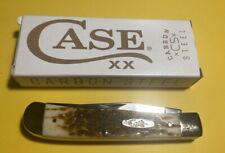 CASE XX  6254 CS (8) Dot ( 2 ) Blade (4) Inch Trapper Bone Handles New In Box picture