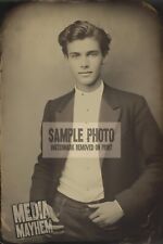 Cute Man dressed up in Black Jacket Print 4x6 Gay Interest Photo #711 picture