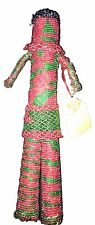 South Africa Monkeybiz Bead Doll Pink And Green  Lady picture